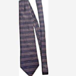 Calvin Klein Ties For Men 58" Purple With Stripes & Dots 100% Silk Made In USA